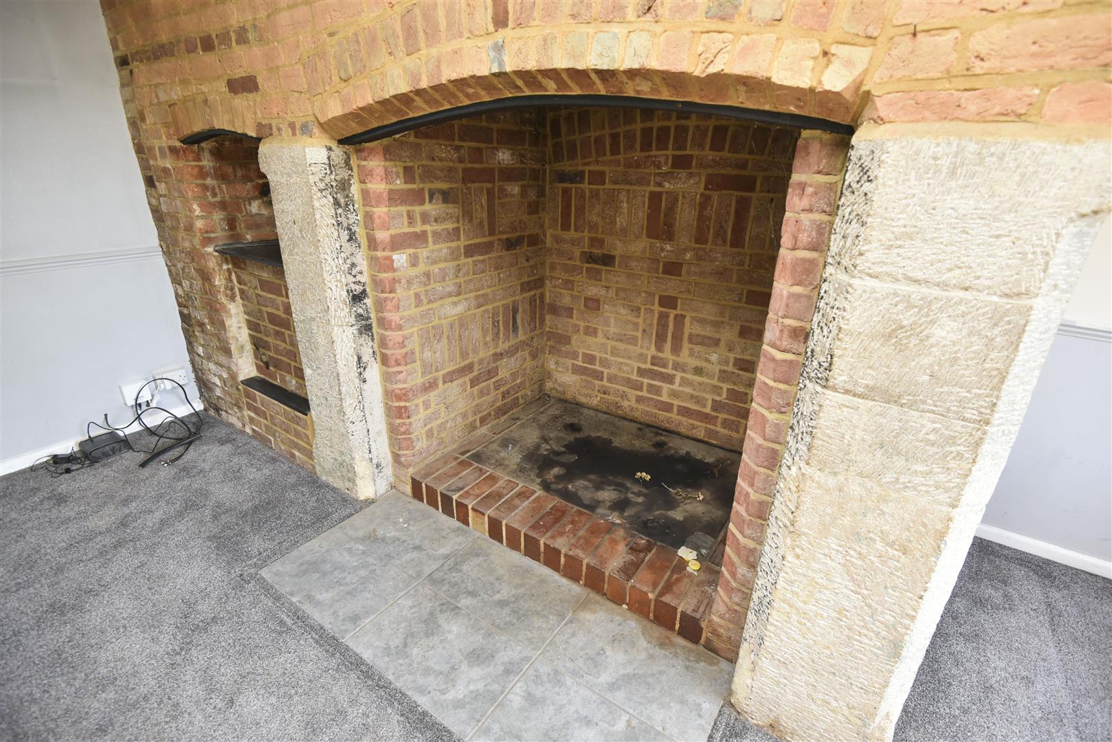 A FEATURE FIREPLACE.